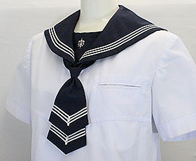 セーラー服風シャツ <諸行無常テキスタイルデザインコラボ